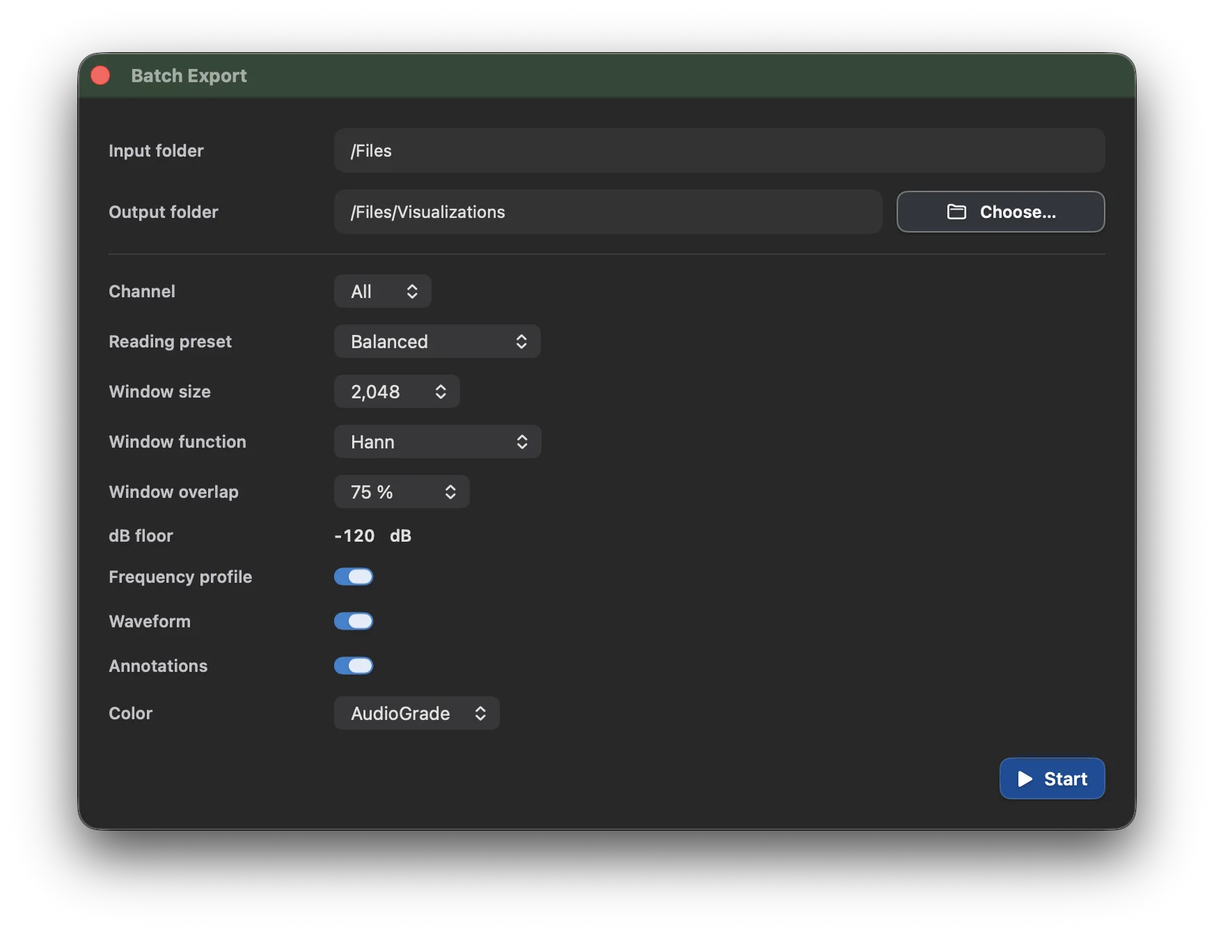 AudioGrade Batch Export workflow