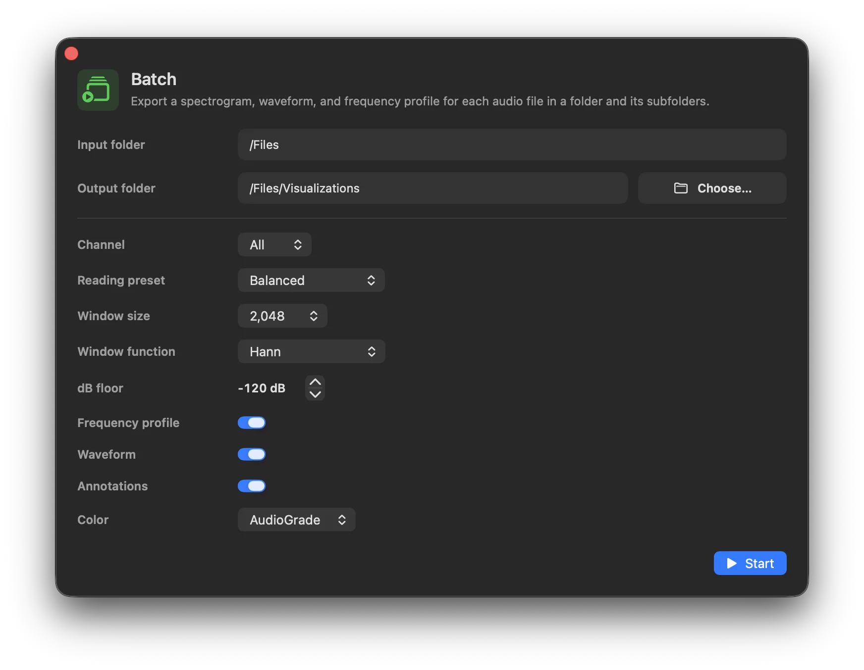 AudioGrade Batch workflow